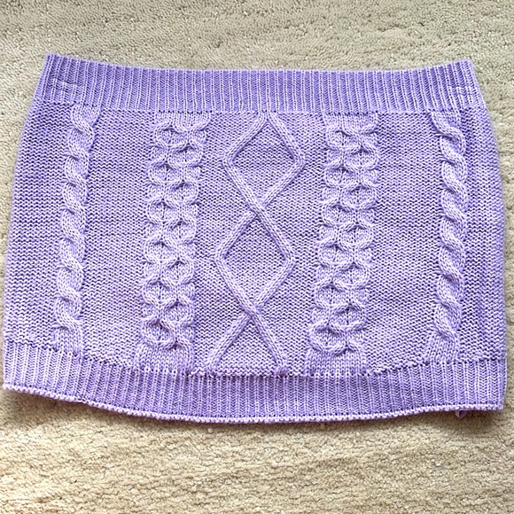 iris Tops - SOLD - Lavender Cable Knit Crop Top **DO NOT BUY**